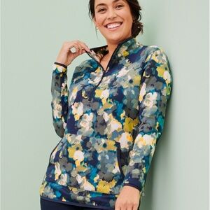 Talbots Watercolor-print Floral Pullover